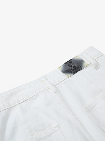 Embroidered Horse Wide Leg Denim Flare Jeans 