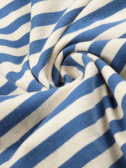 Striped Frog-Button Long Sleeve Tee