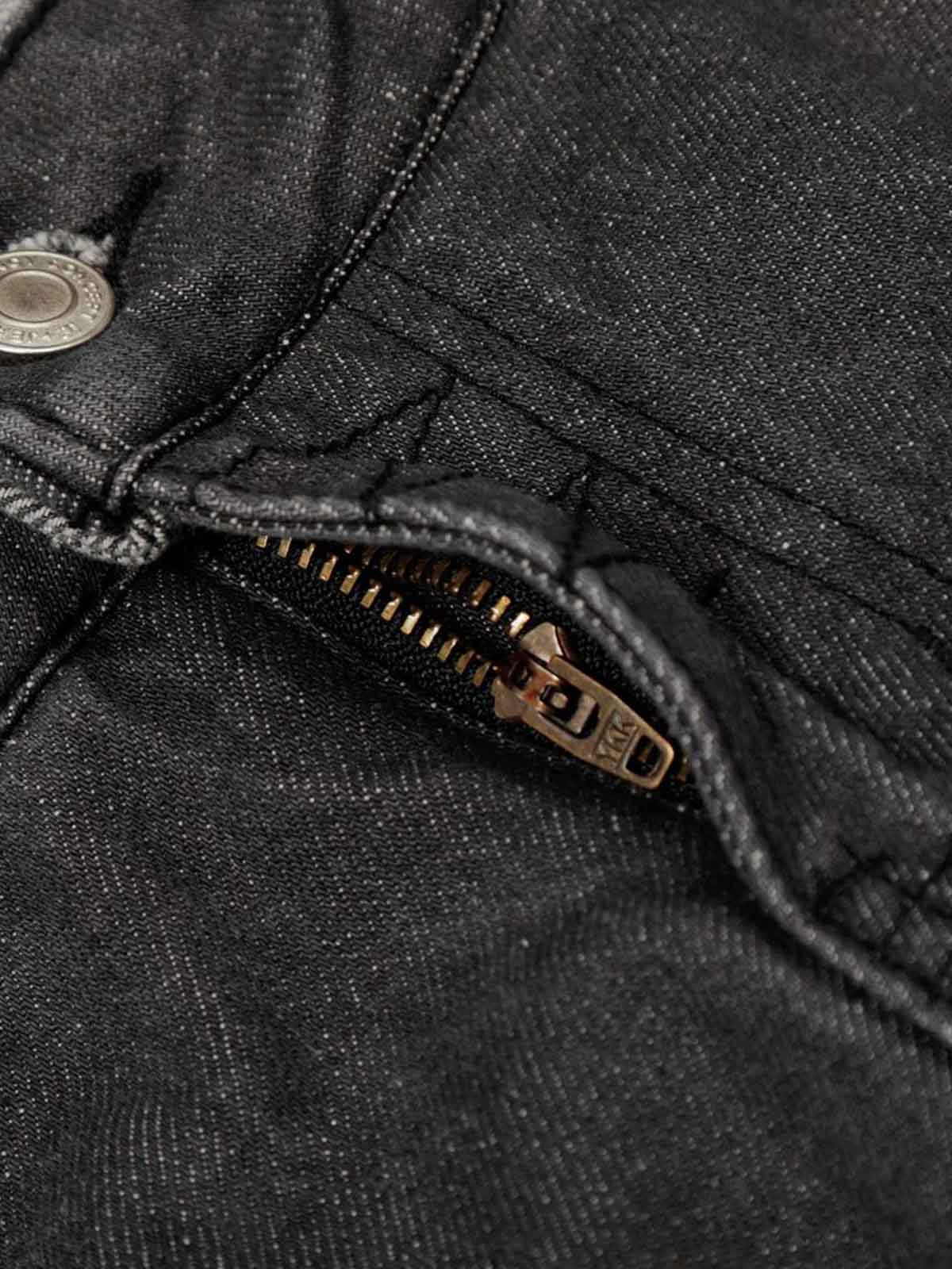 Vintage Washed Layered Waist Wide Leg Denim Jeans