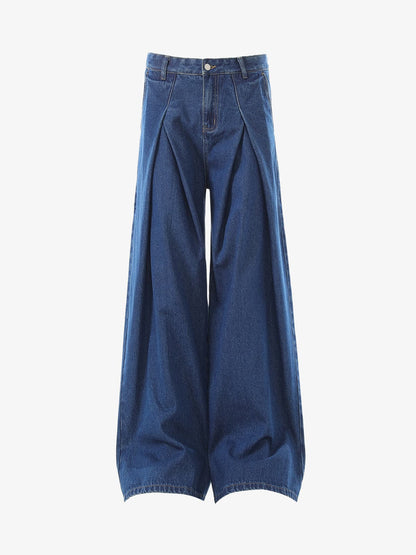High-Waisted Wide-Leg Cargo Pants with Unique Pocket Design 