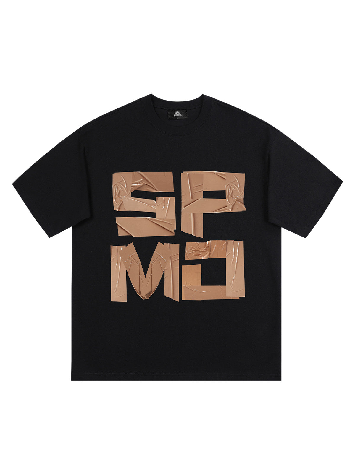 Original Tape Layered Letter Print T-shirt