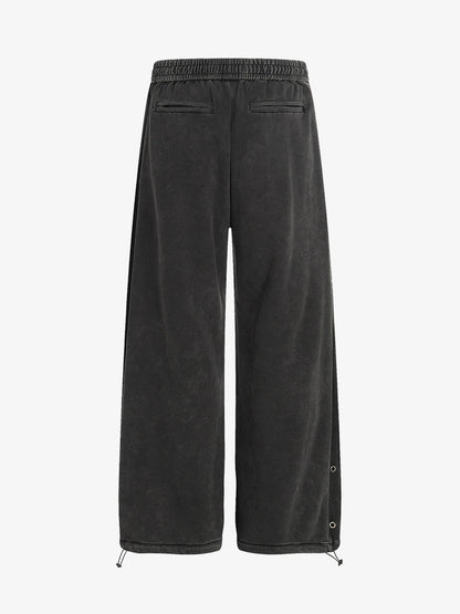 Stylish Wide-Leg Trousers with Bold Side Lettering for Casual Wear 