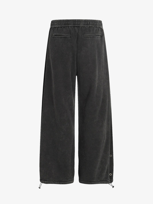 Stylish Wide-Leg Trousers with Bold Side Lettering for Casual Wear 