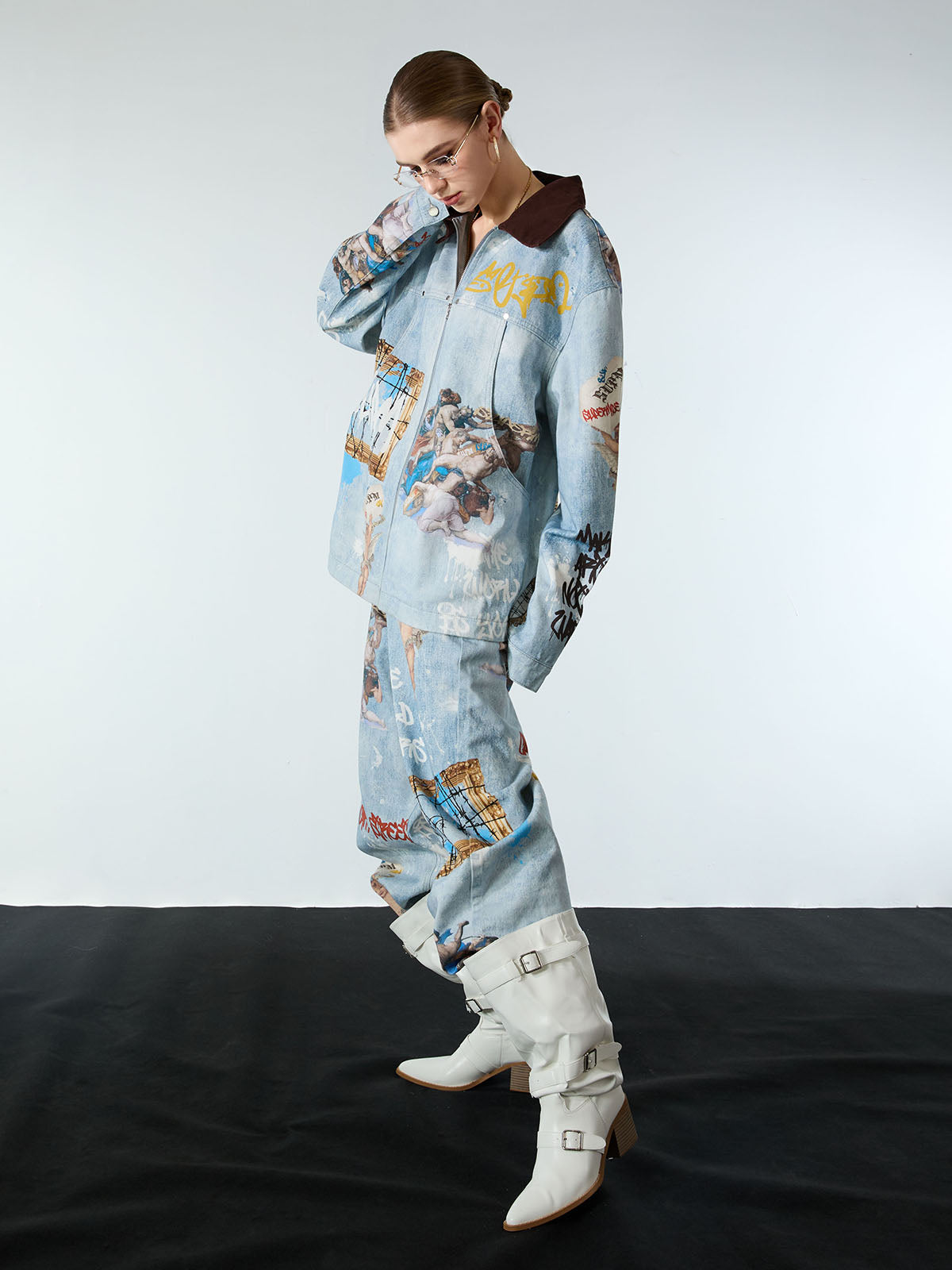 Artistic Renaissance Denim Set - 2484 
