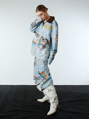 Artistic Renaissance Denim Set - 2484 
