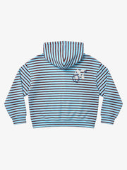 Anchor Appliqué Striped Terry Zip Hoodie