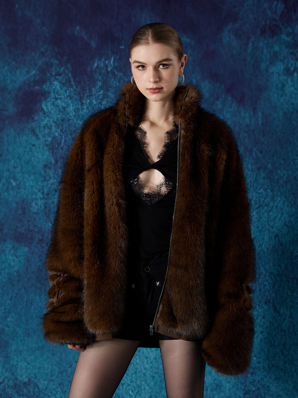 Supermade Embroidered Fur Jacket - 2486 
