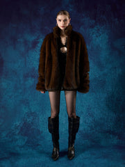 Supermade Embroidered Fur Jacket - 2486 