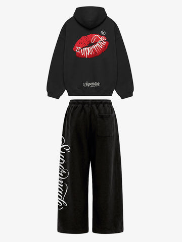 Fleece-Lined Oversized Sweatshirt