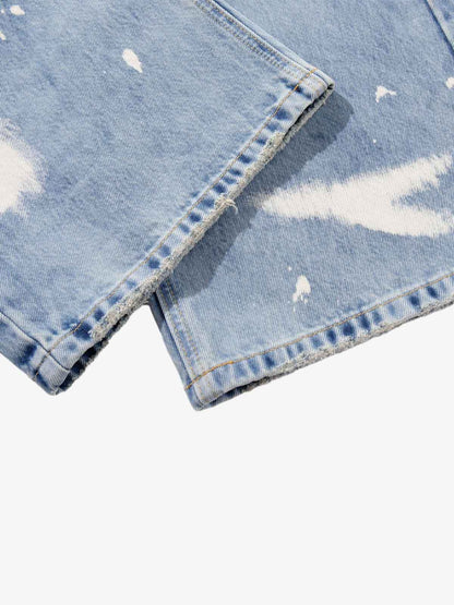 Washed Splatter-Paint Jeans 