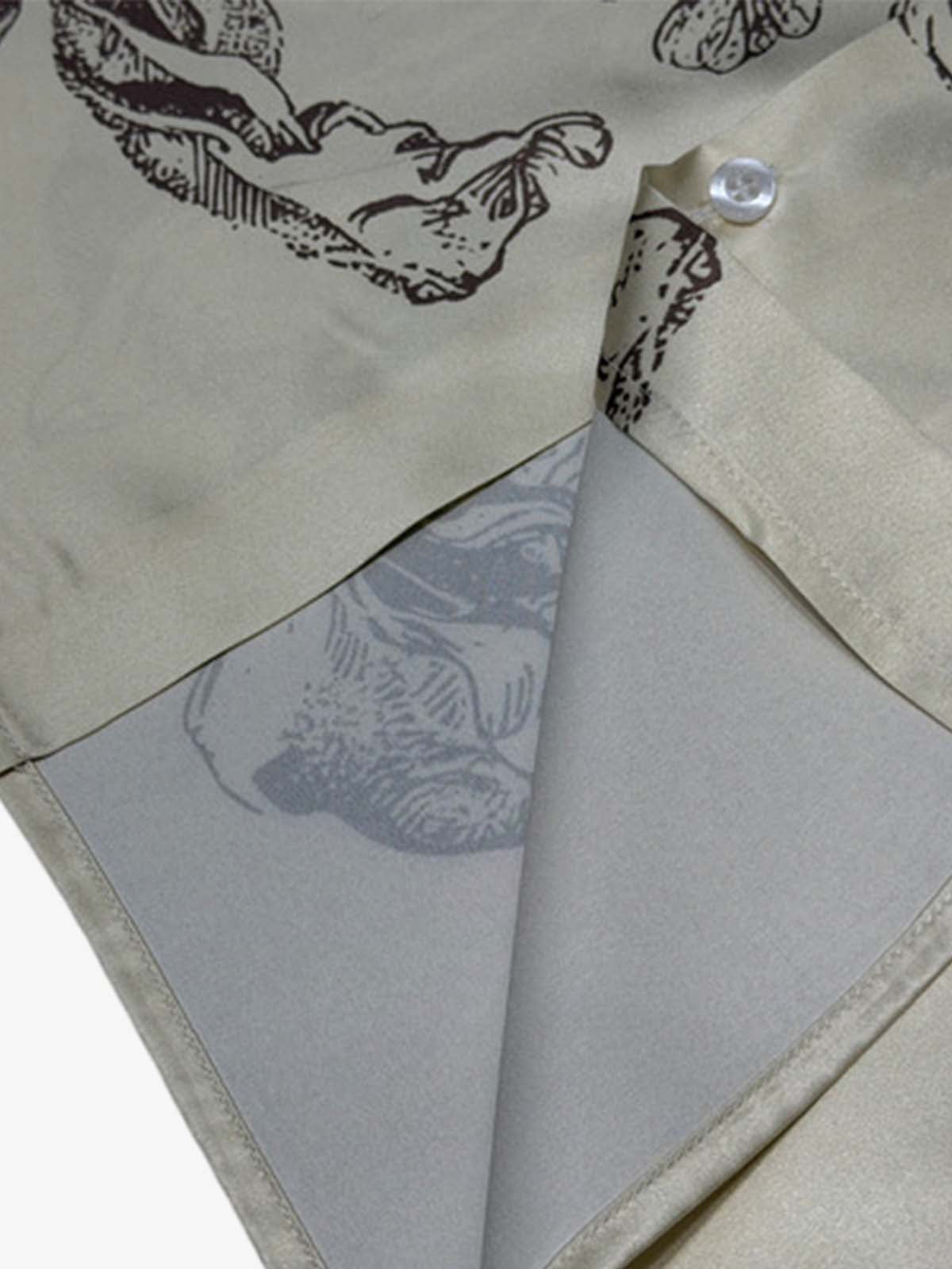 Cupid Angel Sketch Camp Collar Boxy Shirt 