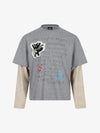 T-shirt à manches longues avec appliqué chaton