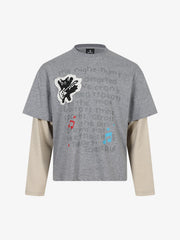 Langarmshirt mit Kätzchen-Applikation