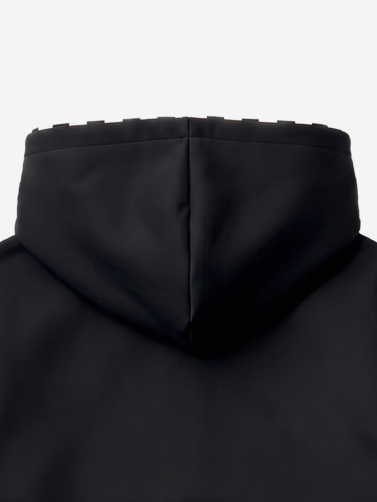 Kapuzenpullover mit Skorpionstickerei, Streifenfutter und Knopfleiste