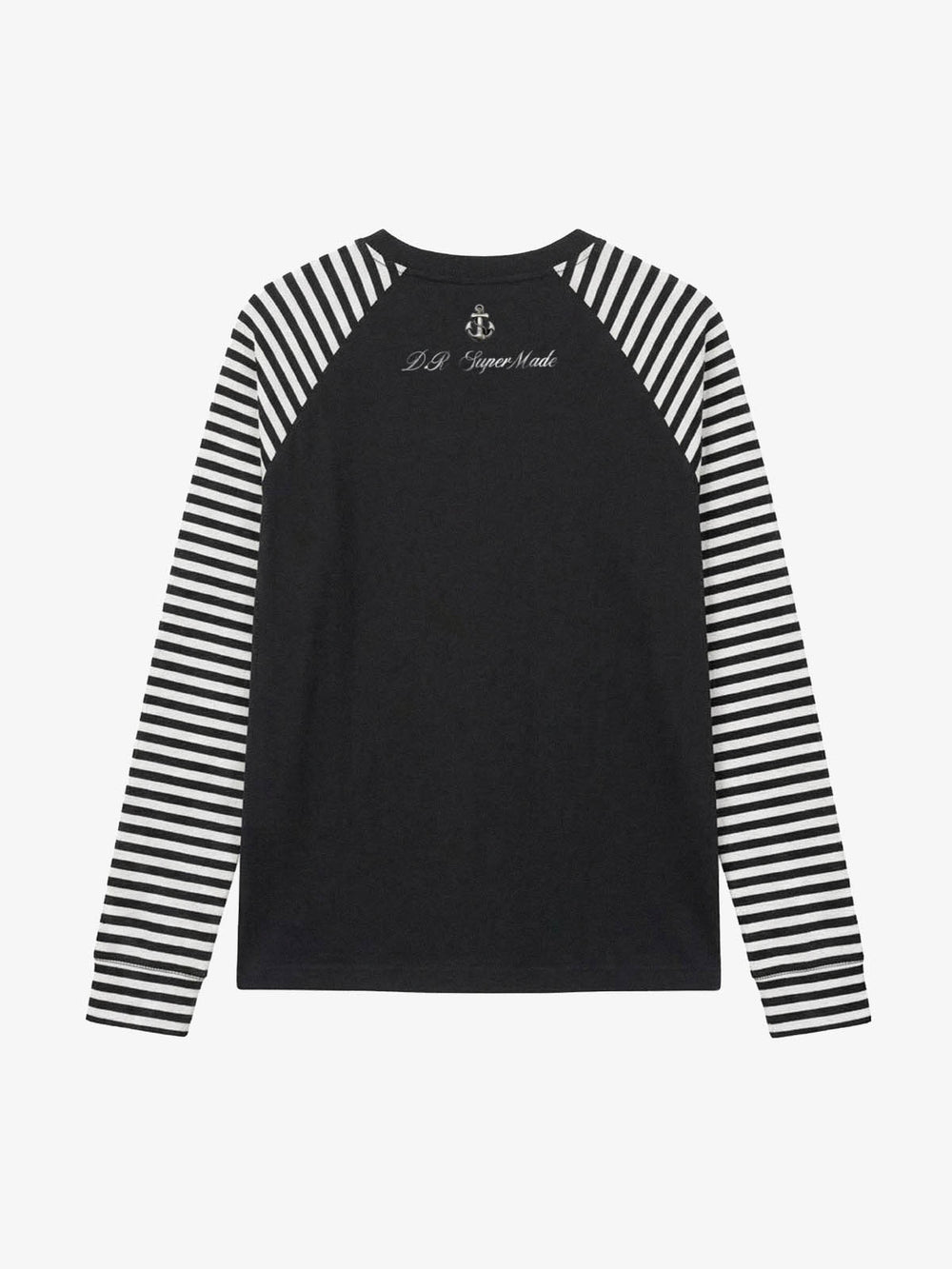 Anchor Graphic Raglan Long Sleeve Tee; Basic Black / S, Basic Black / M, Basic Black / L, Basic Black / XL, Basic Black / 2XL