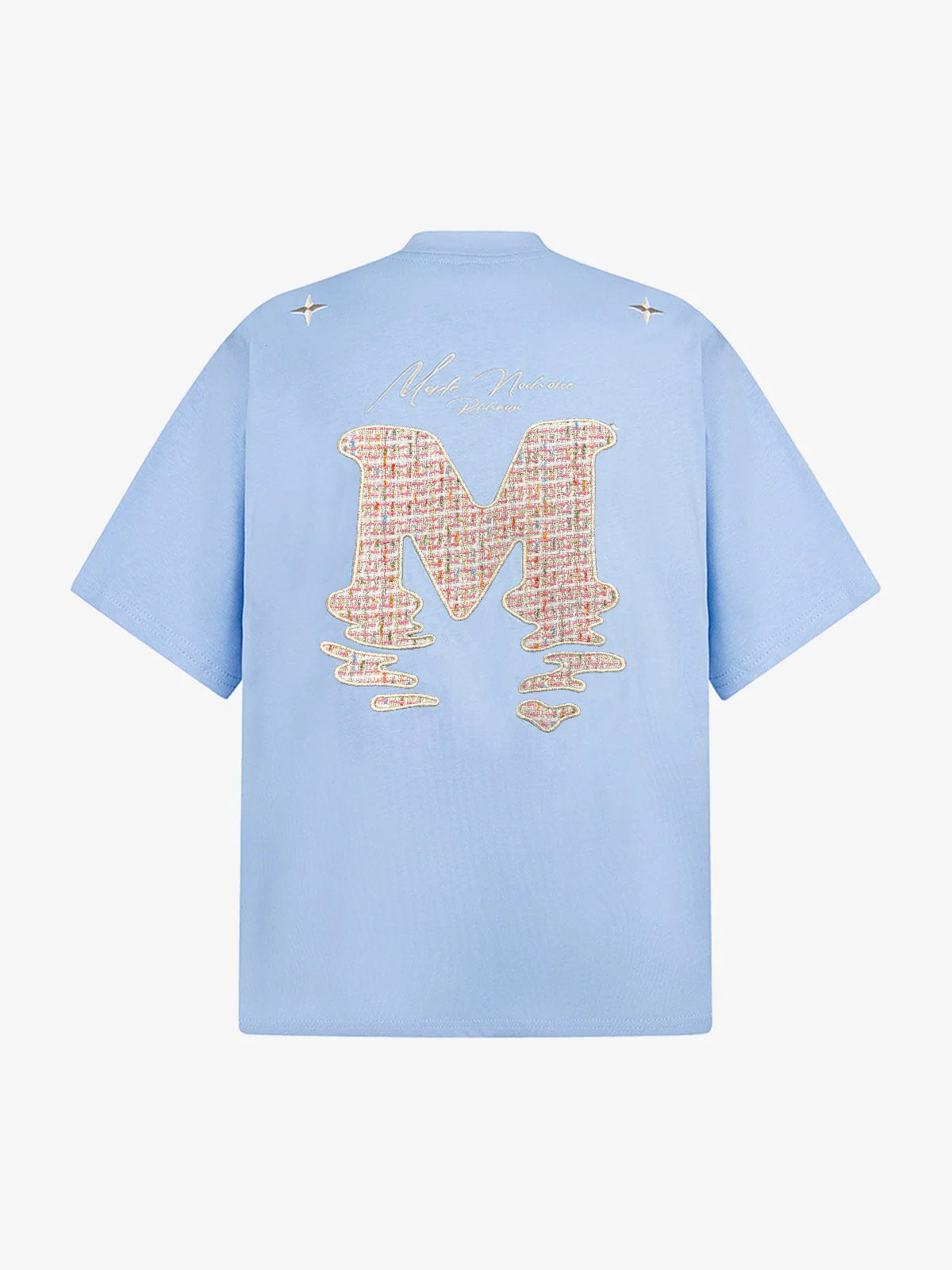 Vintage Patchwork Embroidered Letter T-Shirt 