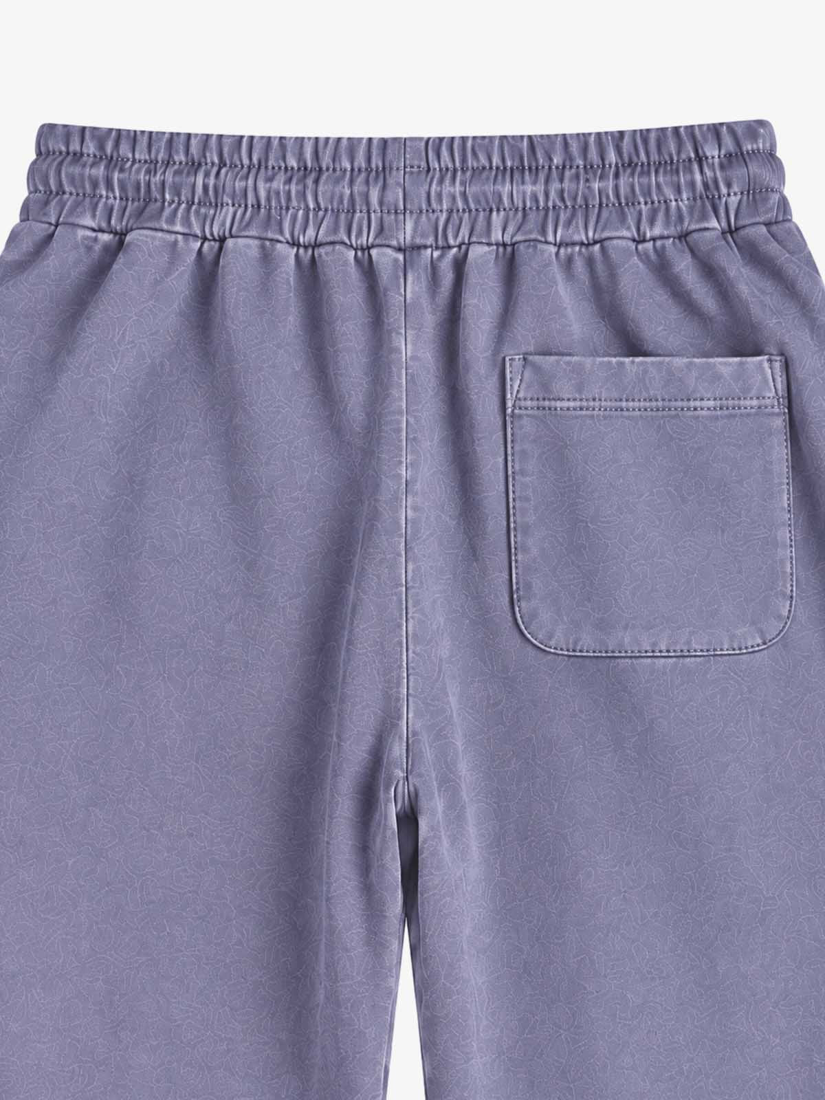 Vintage-Washed Loose-Fit Graphic-Print Casual Set