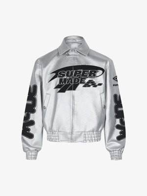 Faux Leather Vintage Street Black Air Jacket - 1821 