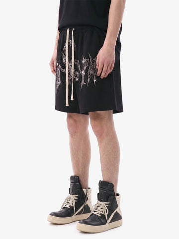 Rhinestone Scorpion Gothic Shorts 