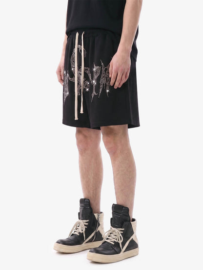 Rhinestone Scorpion Gothic Shorts 