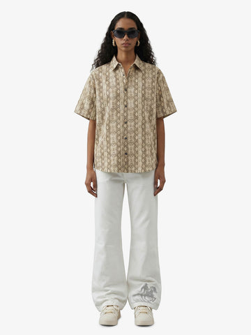 Snakeskin Stripe Short Sleeve Shirt 