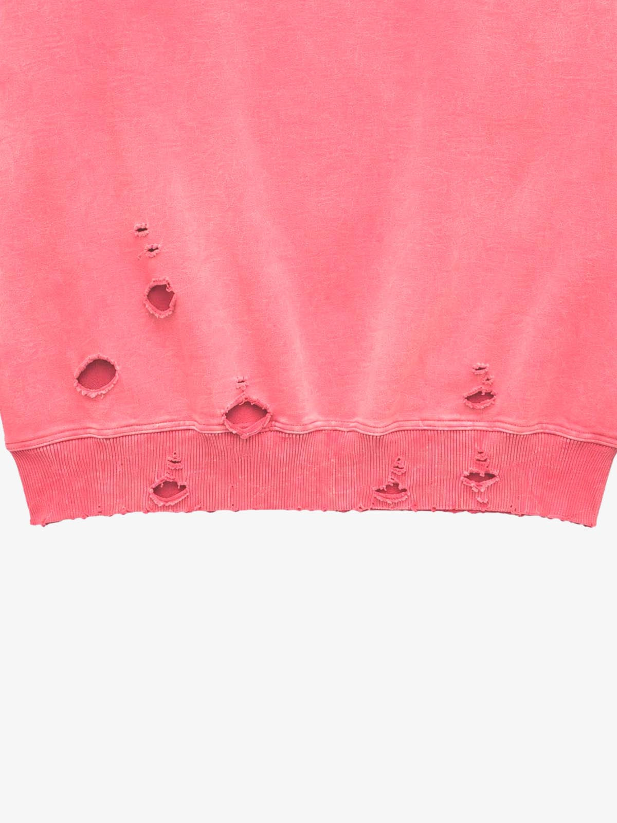 Sweat à capuche zippé à clous et effet vieilli