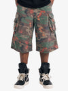 Vintage Floral Camo Multi-Pocket Cargo Shorts 