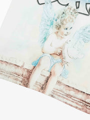 Retro Street Peace Dove Angel Rhinestone T-Shirt 
