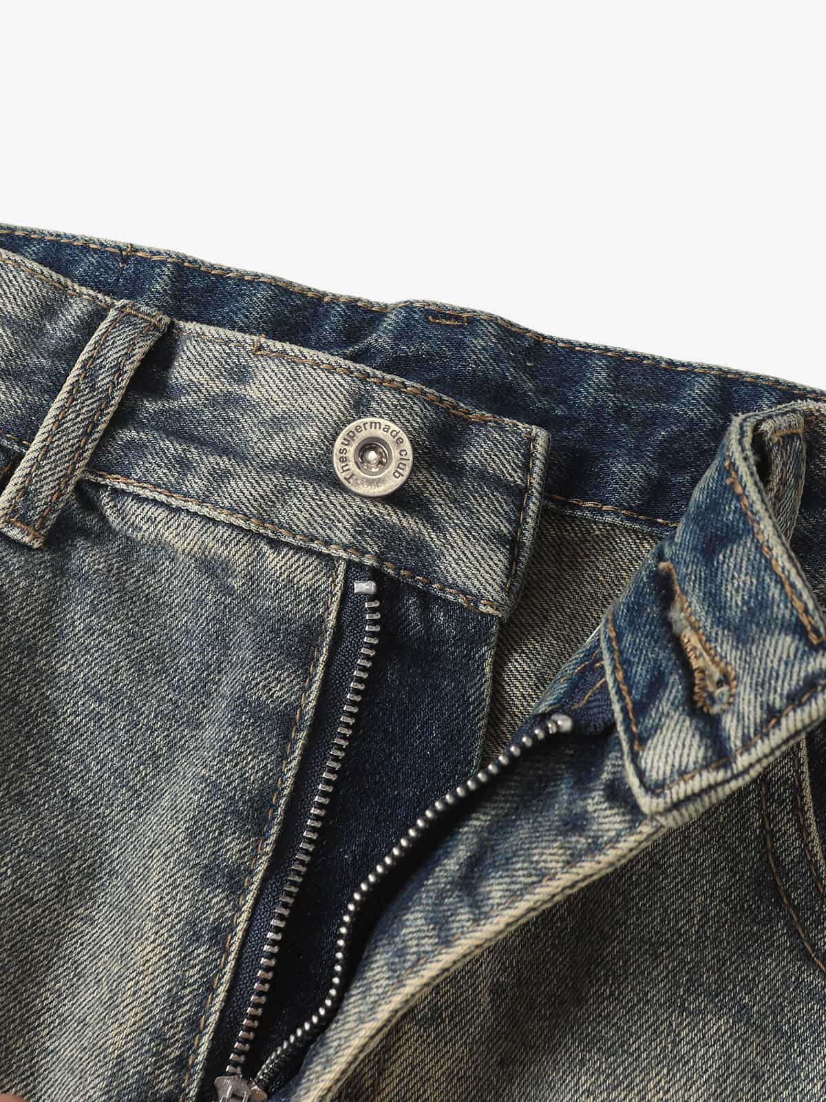 Vintage Washed Flare Jeans - 2625