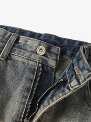 Vintage Washed Flare Jeans - 2625