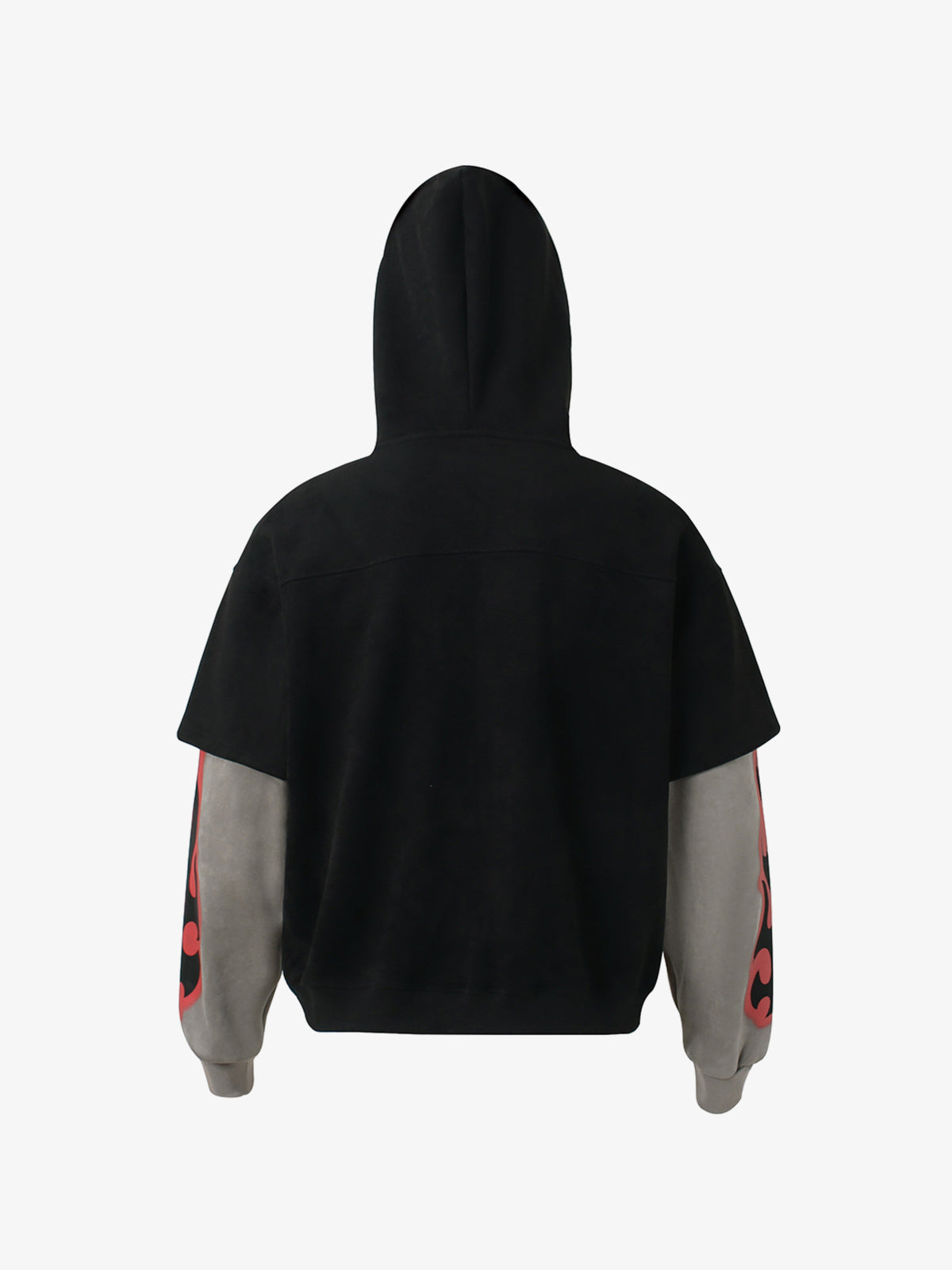Stylish Flame Print Zip-Up Hoodie for Casual Wear 