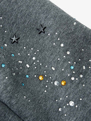 Rhinestone Zip Hoodie