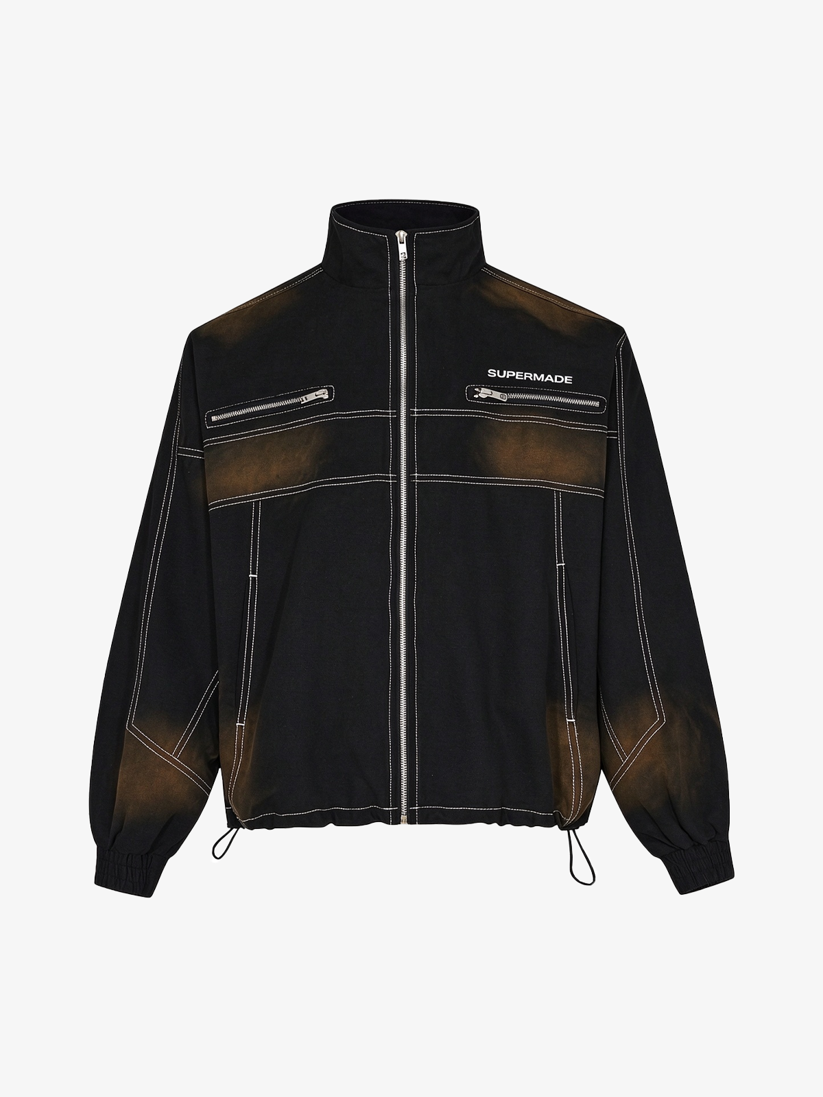 Spray-Washed Multi-Zip Jacket