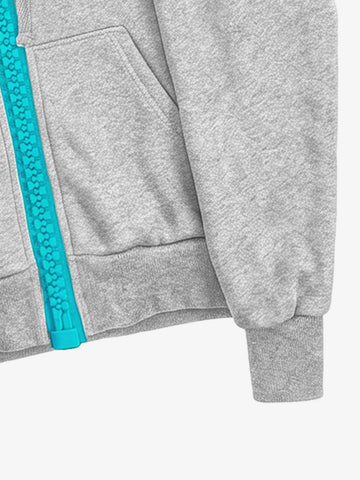 Chunky Zip Boxy Fit Zip-Up Hoodie
