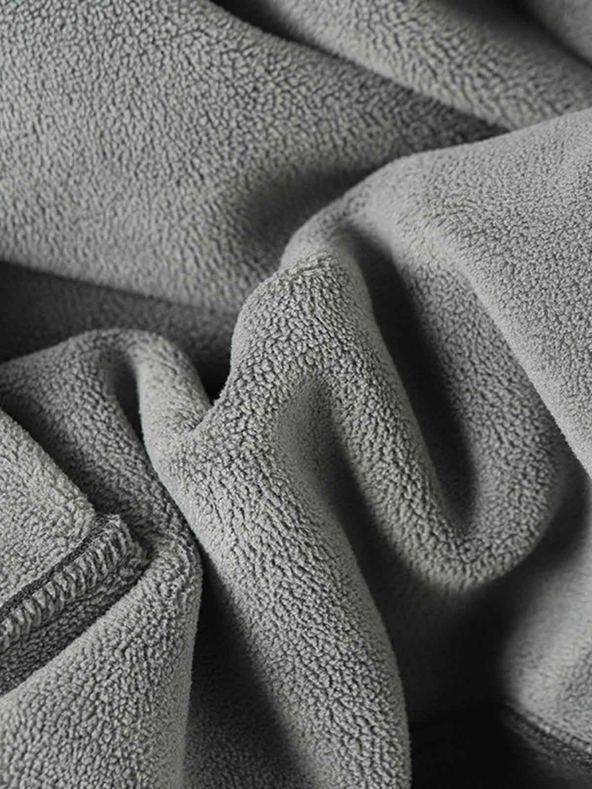 Distressed Patchwork Raw-Edge Layered-Hem Fleece Hoodie 