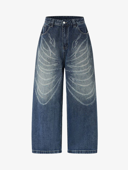 All-Over Rhinestone Embellished Jeans