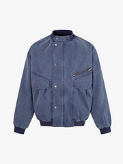 Metal Buckle Loose-Fit Denim Jacket