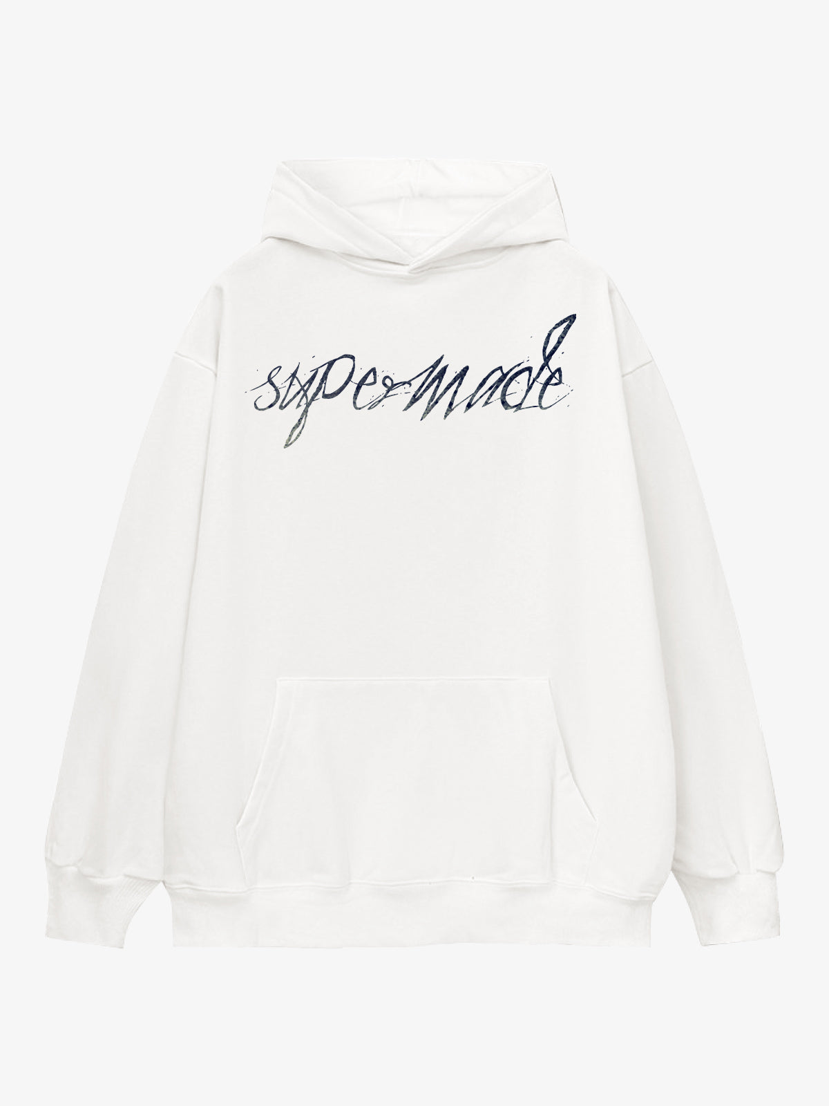 Metallic Script Letter Cross Graphic Hoodie 