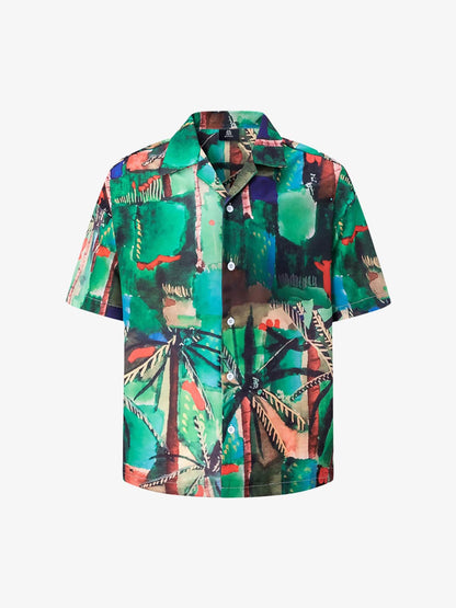 Thesupermade Oil Painting Print Short-sleeved Shirt 