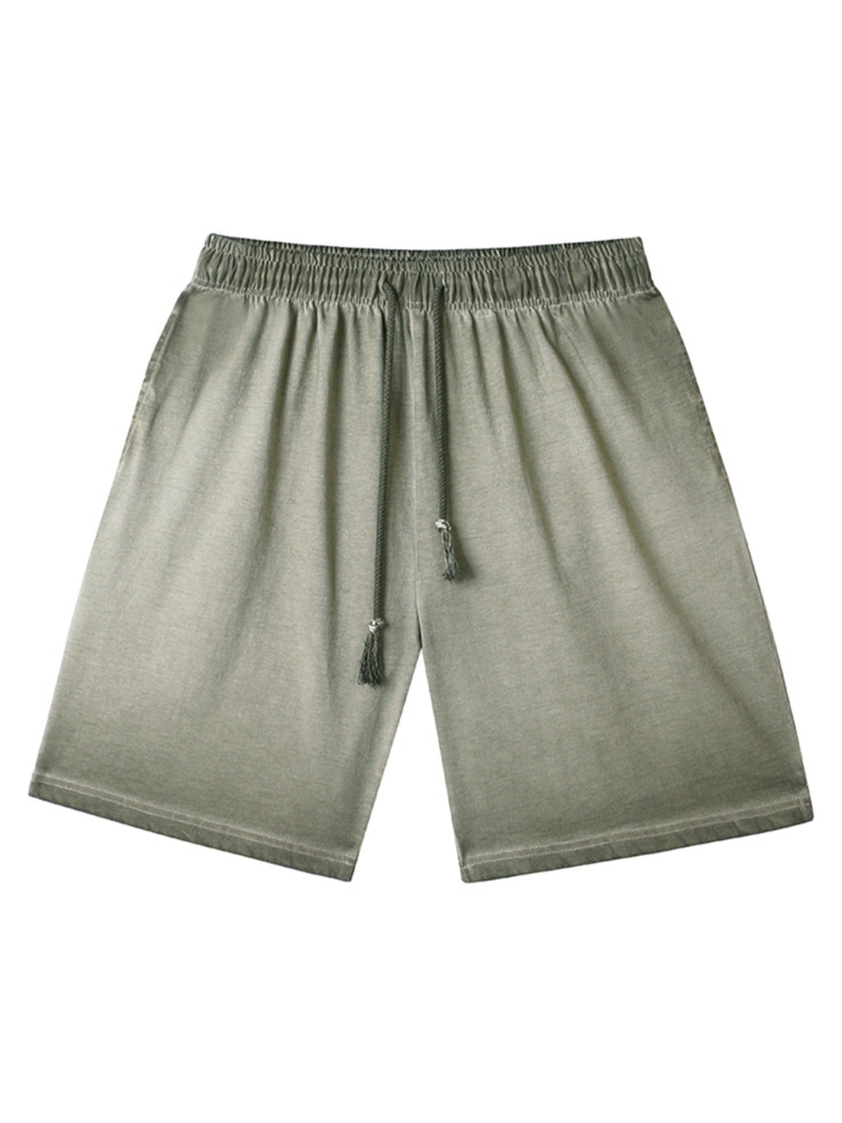 Distressed Washed Drawstring Shorts 