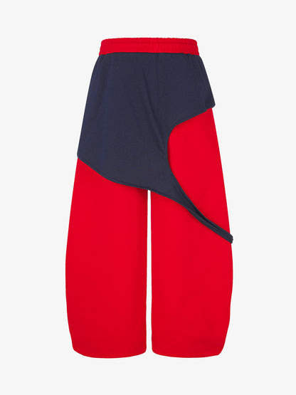 Mock Layer Patchwork Baggy Sweatpants