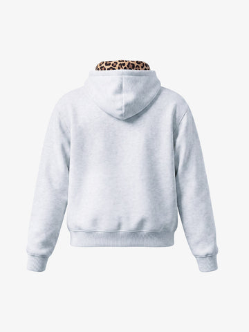 Leopard Patchwork Hoodie & Trousers Set