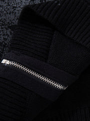 Street Dark Phantom Butterfly Stand-Collar Knit Cardigan Sweater 