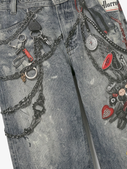 Distressed Vintage Wash Jeans