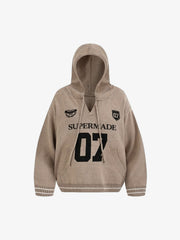 Sport Graphic Hooded Knit Sweater