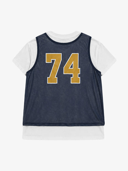 Layered Paneled Basketball Jersey