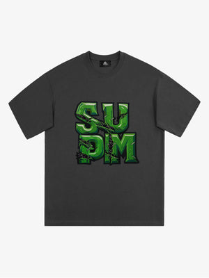 Supermade Street Green Thorn Font T-Shirt 