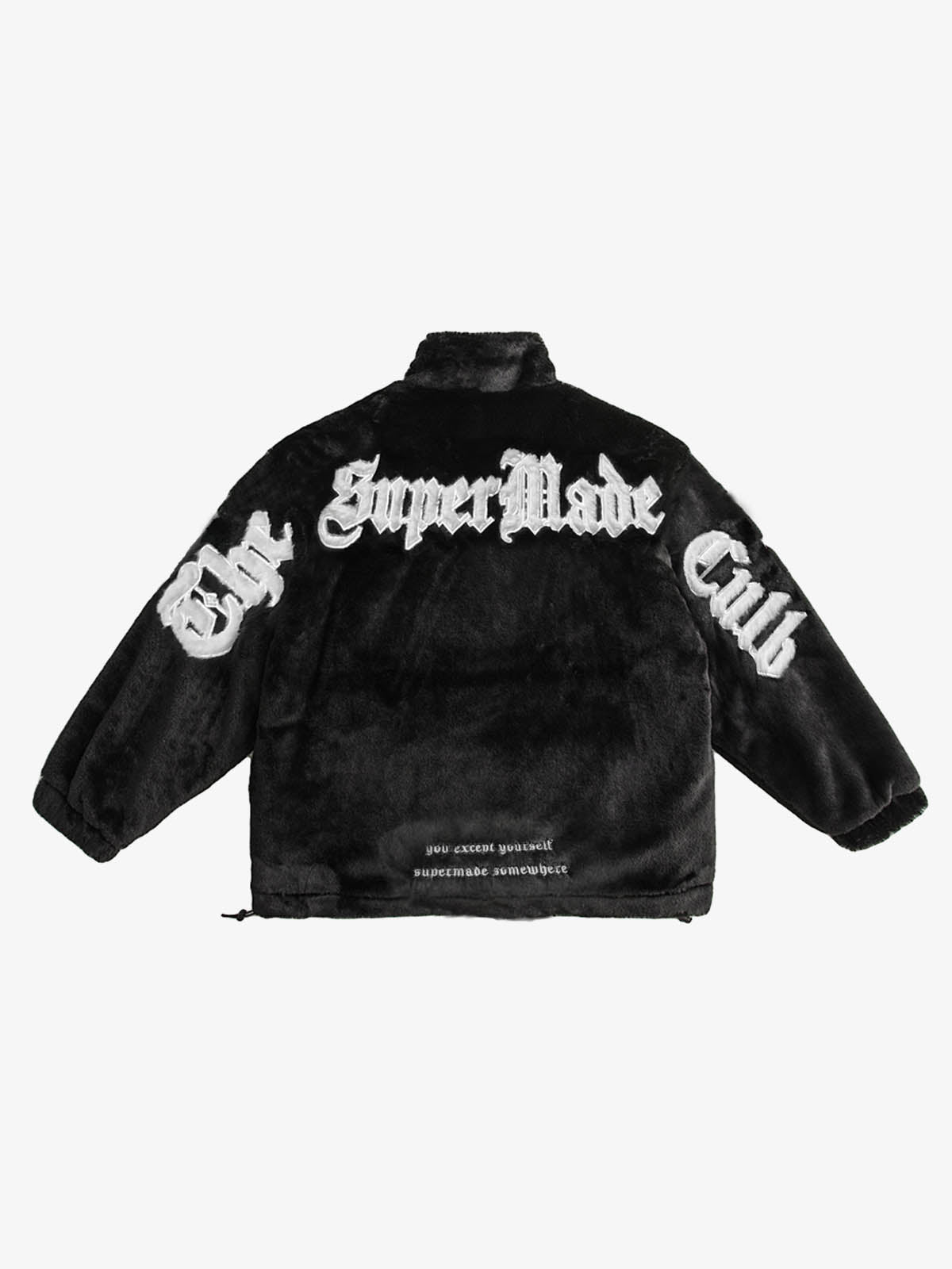 Thesupermade Street Letter Embroidered Fleece Jacket - 1838 