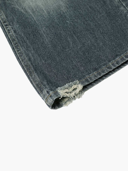 Y2K Double Waistband Leopard Print Wide Leg Jeans 