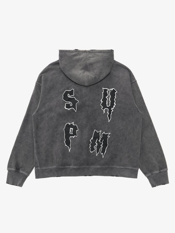 Original Distressed SPMD Graphic Cotton Hoodie 